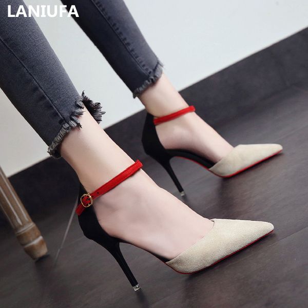 women high heels shoes women pointed toe ankle strap thin heels pumps dress party shoes sandals woman mujer zapatos, Black
women high heels shoes women pointed toe ankle strap thin heels pumps dress party shoes sandals woman mujer zapatos, Black