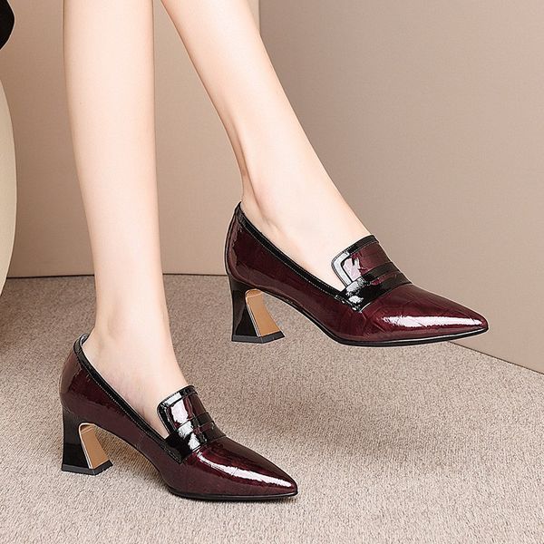 comfortable women's shoes leather large size comfortable high-heeled shoes 2020 new chunky heel pointed inside and outside pure, Black
comfortable women's shoes leather large size comfortable high-heeled shoes 2020 new chunky heel pointed inside and outside pure, Black