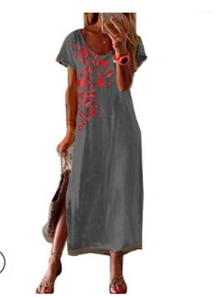 short sleeve shirt dress designer o neck female solid color dresses womens butterfly split dress casual women, Black;gray
short sleeve shirt dress designer o neck female solid color dresses womens butterfly split dress casual women, Black;gray