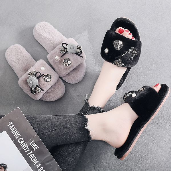 2020 women home heart slippers winter warm shoes woman slip on flats slides female faux fur slippers house shoes wholesale, Black
2020 women home heart slippers winter warm shoes woman slip on flats slides female faux fur slippers house shoes wholesale, Black