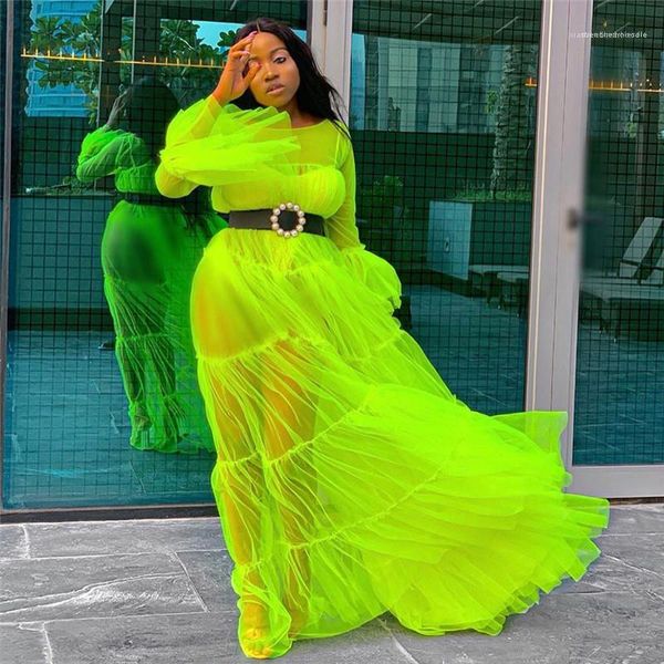 flare sleeve long floor length dress women designer dress plus size mesh women dresses solid see through, Black;pink 
flare sleeve long floor length dress women designer dress plus size mesh women dresses solid see through, Black;pink