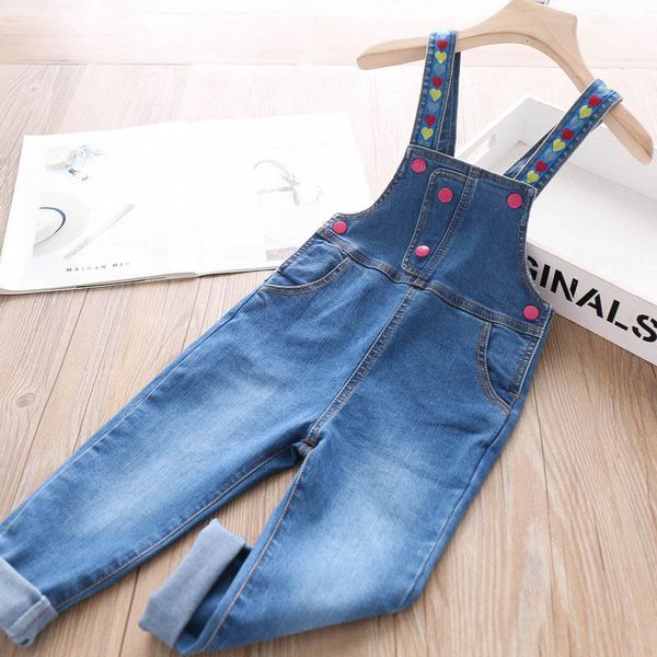 2020 autumn baby girl overalls embroidered lovely shoulder strap jeans children's clothing wholesale, Blue
2020 autumn baby girl overalls embroidered lovely shoulder strap jeans children's clothing wholesale, Blue