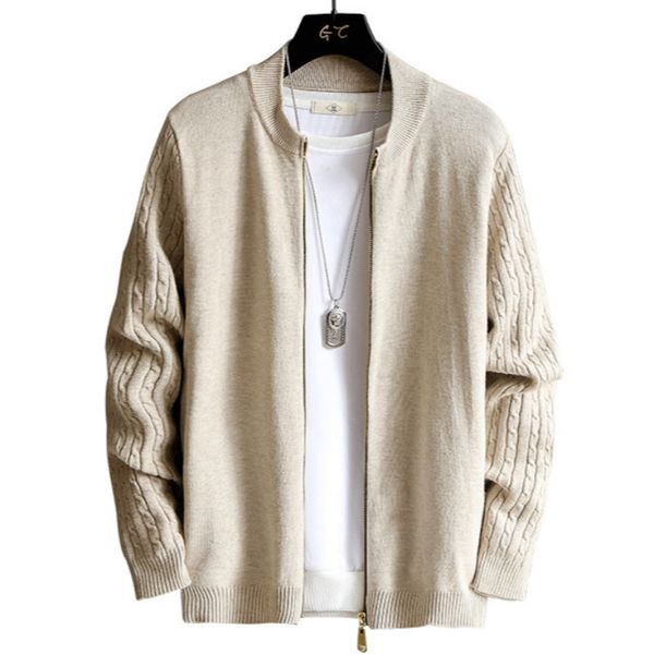 men's sweaters cardigan sweater knitted coat spring and autumn trend style slim fit handsome gown's wear j973, White;black
men's sweaters cardigan sweater knitted coat spring and autumn trend style slim fit handsome gown's wear j973, White;black