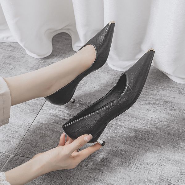 dress shoes women pumps leather thin heels pointed toe spring autumn comfortable professional slimming shallow mouth office lady, Black
dress shoes women pumps leather thin heels pointed toe spring autumn comfortable professional slimming shallow mouth office lady, Black