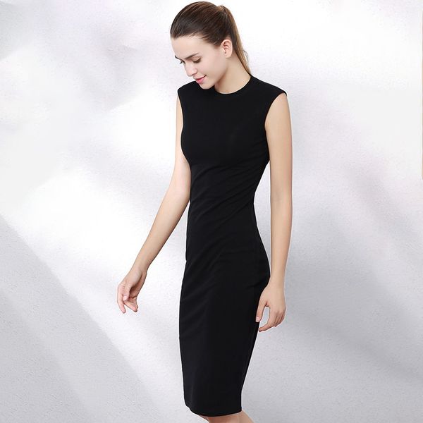 woman cotton soft dress short sleeveless o-neck casual elastic lady office dress, Black;gray
woman cotton soft dress short sleeveless o-neck casual elastic lady office dress, Black;gray