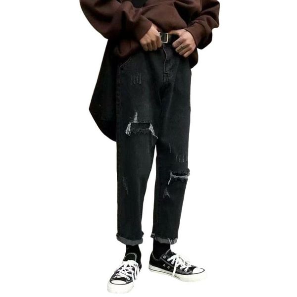 men's jeans missky long pants solid color all-match hip-hop style straight loose ripped trousers for male summer spring, Blue
men's jeans missky long pants solid color all-match hip-hop style straight loose ripped trousers for male summer spring, Blue