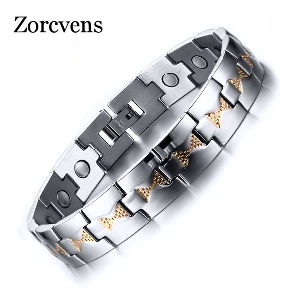 modyle health care magnets men's bracelet bangle adjustable length stainless steel jewelry for man, Black
modyle health care magnets men's bracelet bangle adjustable length stainless steel jewelry for man, Black