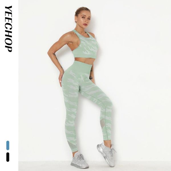 yeechop selling seamless knitted camouflage women set long pants high waist women's elastic slim fit crop two-piece set, Gray
yeechop selling seamless knitted camouflage women set long pants high waist women's elastic slim fit crop two-piece set, Gray