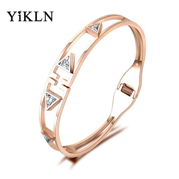 yikln bohemia stainless steel triangle cubic zirconia cuff bangles charm bracelets lovers jewelry valentine's day gift yb18066, Black
yikln bohemia stainless steel triangle cubic zirconia cuff bangles charm bracelets lovers jewelry valentine's day gift yb18066, Black