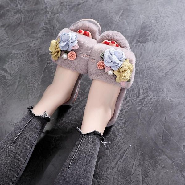 women house slippers women winter warm shoes woman slip on flats slides female faux fur slippers flower house shoes wholesale, Black
women house slippers women winter warm shoes woman slip on flats slides female faux fur slippers flower house shoes wholesale, Black