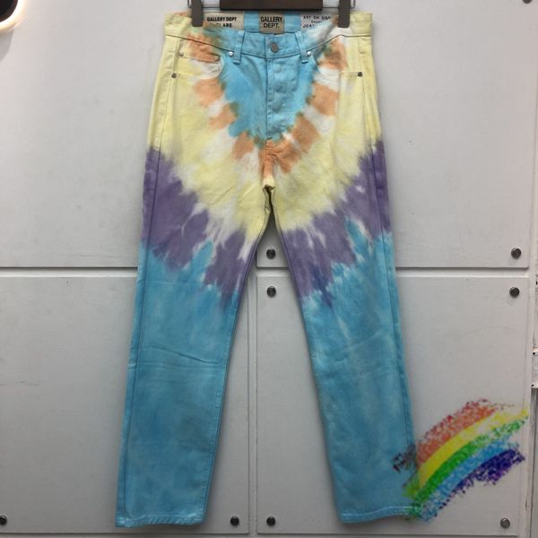 color tie dye gallery dept jeans men women denim pants streetwear washed cowboy button slim fit, Blue
color tie dye gallery dept jeans men women denim pants streetwear washed cowboy button slim fit, Blue