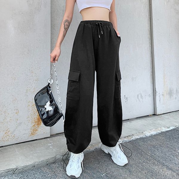 loose cargo pants women joggers side pocket black straight hip hop sweatpant korean autumn fashion high waist elastic trouser, Black;white
loose cargo pants women joggers side pocket black straight hip hop sweatpant korean autumn fashion high waist elastic trouser, Black;white