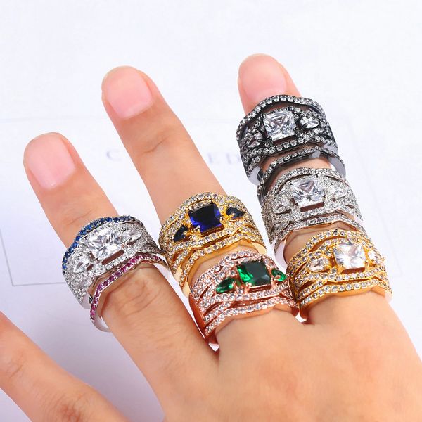 fashion jewelry wholesale platinum plated three-layer zircon micro-inlaid for women band rings sale, Silver
fashion jewelry wholesale platinum plated three-layer zircon micro-inlaid for women band rings sale, Silver