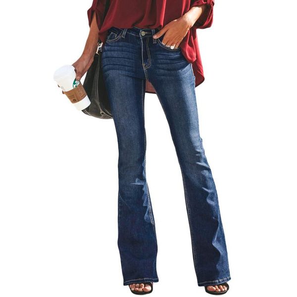 women vintage hole ripped jeans high waist stretchy button fit flare jeans ladies casual wide leg washed denim trousers, Blue
women vintage hole ripped jeans high waist stretchy button fit flare jeans ladies casual wide leg washed denim trousers, Blue