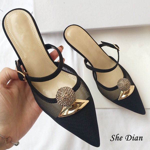 2020 spring and summer pointed toe high heel women shoes eye decoration causal women sandals, Black
2020 spring and summer pointed toe high heel women shoes eye decoration causal women sandals, Black
