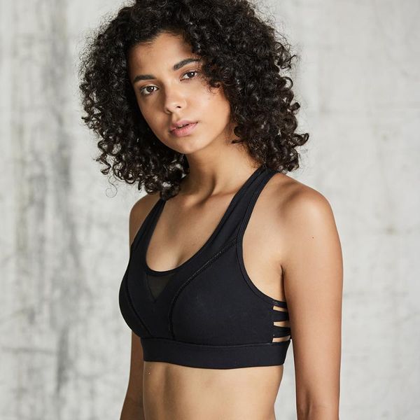 women's open back yoga bra with hook and eyes cross side mesh panel fitness shockproof breathable sports bra, White;black
women's open back yoga bra with hook and eyes cross side mesh panel fitness shockproof breathable sports bra, White;black
