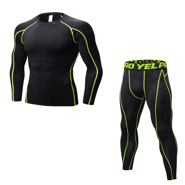 men sportswear suit compression shirts pants ankle-length leggings fitness suit crop men tracksuit long-sleeved + pants sets, Gray
men sportswear suit compression shirts pants ankle-length leggings fitness suit crop men tracksuit long-sleeved + pants sets, Gray