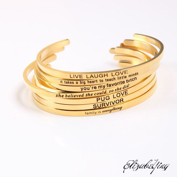 2020 316l stainless steel bangle positive inspirational quote cuff bracelets 3mm mantra bracelets bangles for women, Black
2020 316l stainless steel bangle positive inspirational quote cuff bracelets 3mm mantra bracelets bangles for women, Black