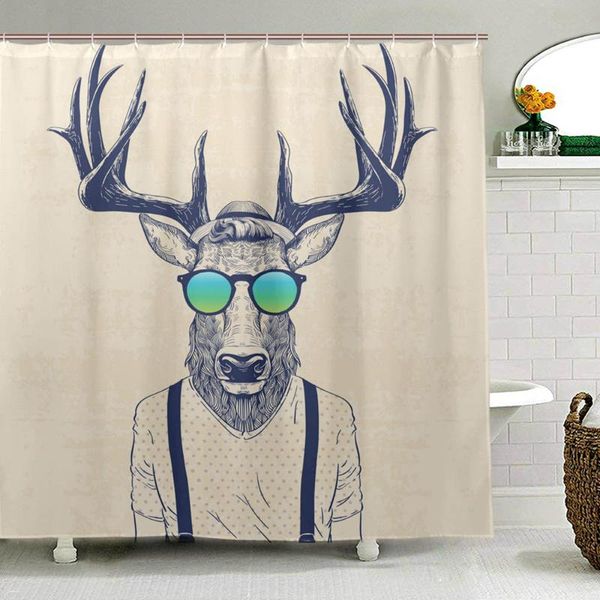 antlers fabric polyester shower curtains illustration of deer dressed up like cool hipster fun animal bath curtain for bathroom
antlers fabric polyester shower curtains illustration of deer dressed up like cool hipster fun animal bath curtain for bathroom
