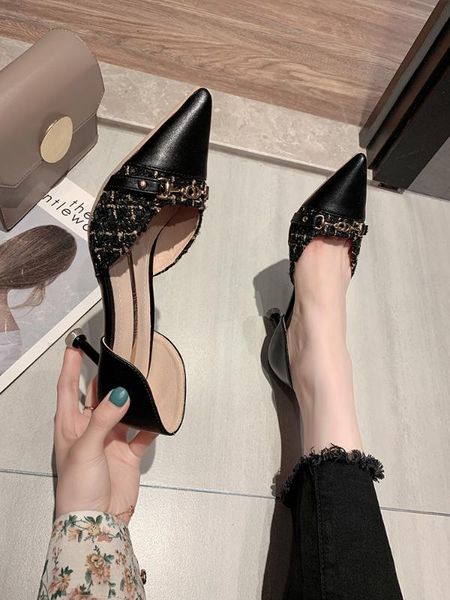 dress shoes 2021 spring and summer korean version of the wild pointed fashion net red single fine heel bridesmaid high women, Black
dress shoes 2021 spring and summer korean version of the wild pointed fashion net red single fine heel bridesmaid high women, Black