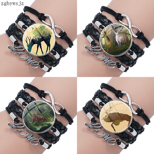 forest of god new brand jewelry with glass cabochon multilayer black leather bracelet bangle for women, Golden;silver
forest of god new brand jewelry with glass cabochon multilayer black leather bracelet bangle for women, Golden;silver