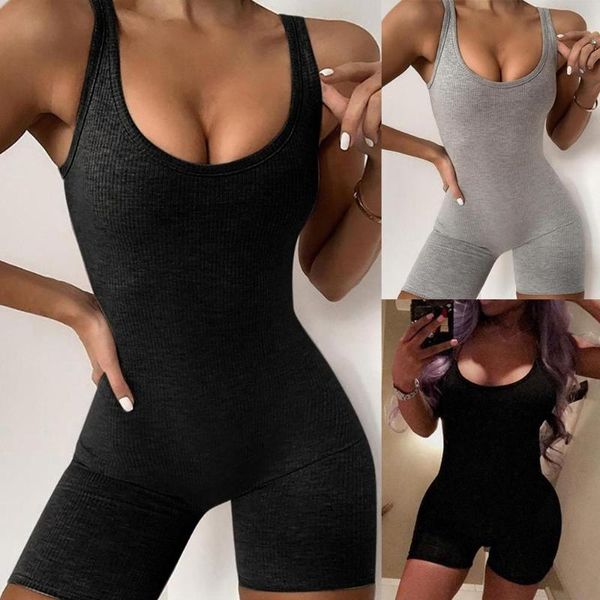 2020 summer women jumpsuit streetwear sleeveless bodycon solid knitted sport jumpsuits romper playsuit for women #855, Black;white 
2020 summer women jumpsuit streetwear sleeveless bodycon solid knitted sport jumpsuits romper playsuit for women #855, Black;white