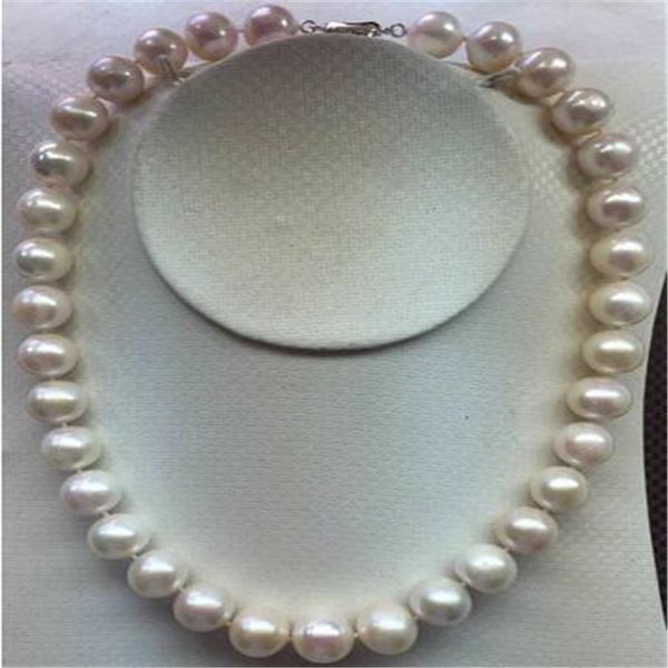 énorme 11-12mm australien mer du sud collier de perles blanches 18 pouces, Silver 
énorme 11-12mm australien mer du sud collier de perles blanches 18 pouces, Silver