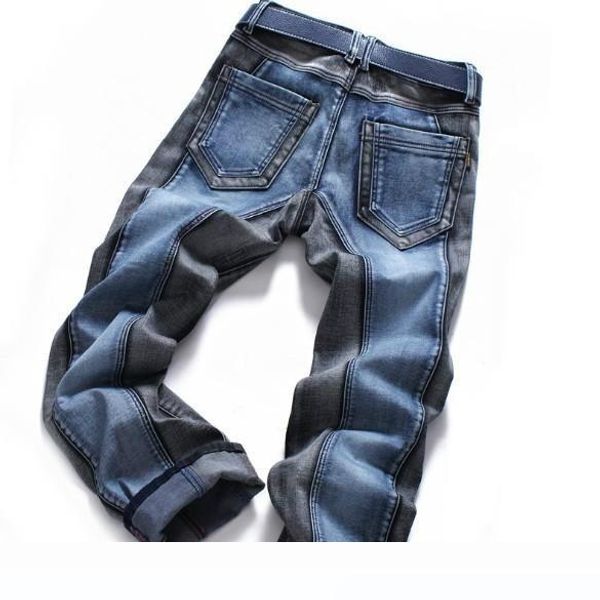 mens jeans blue black stitching color matching jeans male european and american stretch pants straight pants plus size
mens jeans blue black stitching color matching jeans male european and american stretch pants straight pants plus size
