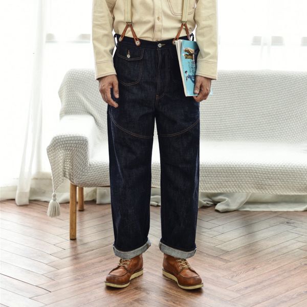 saucezhan 317xx-79 men jeans selvedge denim jeans loose wide leg pants unsanforized denim baggy, Blue
saucezhan 317xx-79 men jeans selvedge denim jeans loose wide leg pants unsanforized denim baggy, Blue