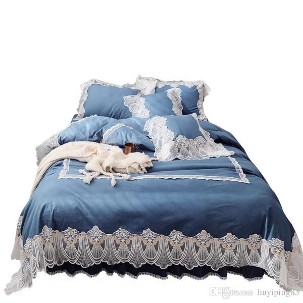korean style home textile bedding set luxury 4pcs lace embroidered princess duvet cover set bed sheet pillowcases solid wedding bedclothes
korean style home textile bedding set luxury 4pcs lace embroidered princess duvet cover set bed sheet pillowcases solid wedding bedclothes