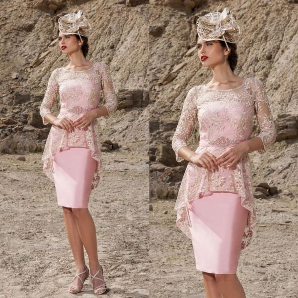 knee length short mother of the bride dress for wedding party pink lace 3/4 sleeves ladies formal occasion evening prom party gowns, Black;red
knee length short mother of the bride dress for wedding party pink lace 3/4 sleeves ladies formal occasion evening prom party gowns, Black;red