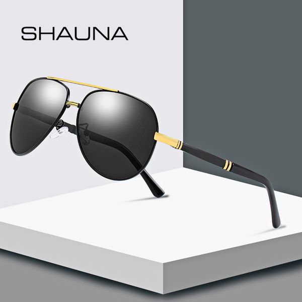 shauna new arrival men classic polarized pilot sunglasses spring legs blue coating film driving sun glasses shade, White;black