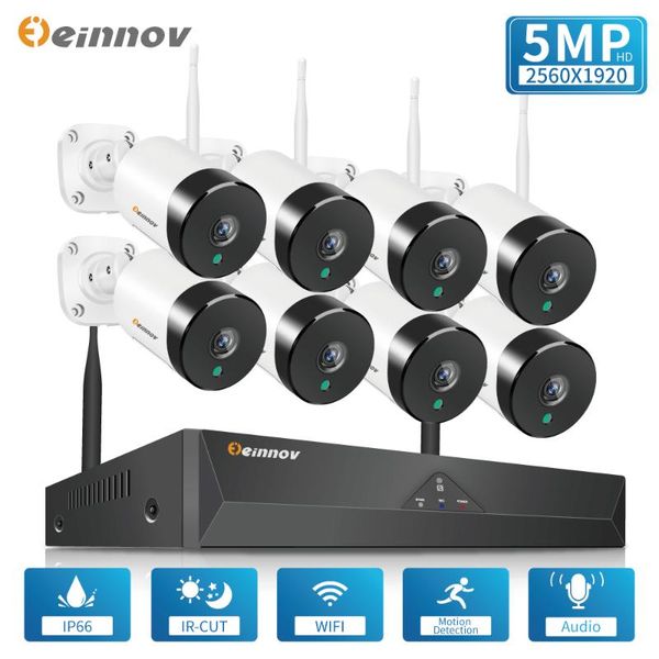 einnov 5mp 8ch outdoor wifi ip video surveillance cctv nvr kit wireless security system waterproof remote control wi fi hd h.264
einnov 5mp 8ch outdoor wifi ip video surveillance cctv nvr kit wireless security system waterproof remote control wi fi hd h.264