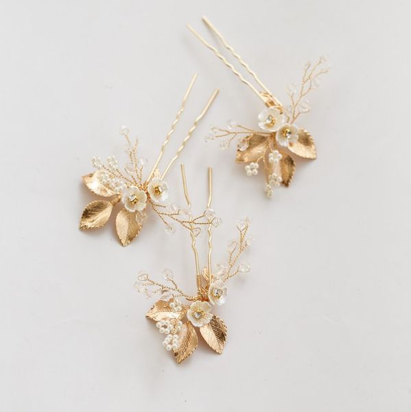 vintage leaf wedding hair pins clips handmade pearls women jewelry bridal hair piece accessories, Golden;silver
vintage leaf wedding hair pins clips handmade pearls women jewelry bridal hair piece accessories, Golden;silver