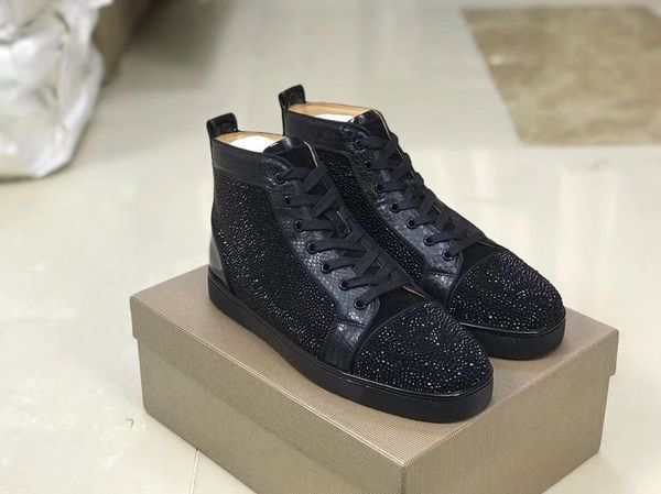 nice quality high red bottom sneakers for men women casual strass & spiks leisure flats discount footwear couple gift eu35-47, Black
nice quality high red bottom sneakers for men women casual strass & spiks leisure flats discount footwear couple gift eu35-47, Black