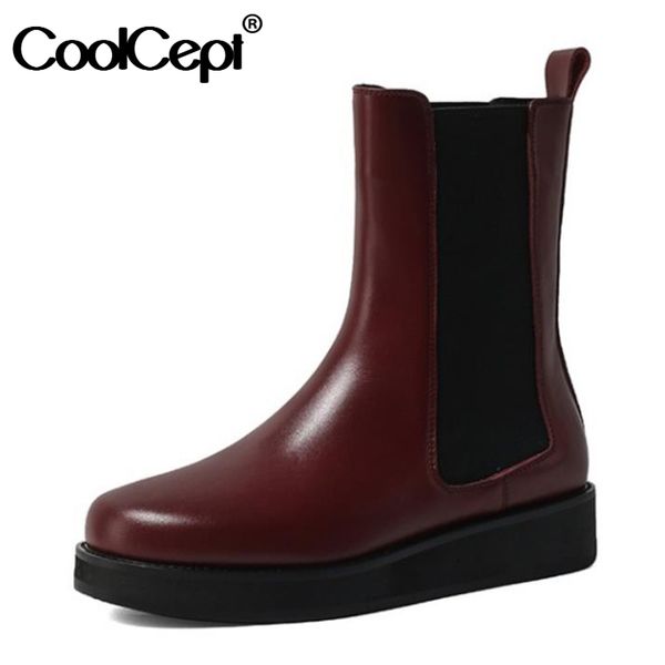 coolcept 2021 fashion genuine leather ankle boots women flat heel winter shoes woman part short boot casual footwear size 34-39, Black
coolcept 2021 fashion genuine leather ankle boots women flat heel winter shoes woman part short boot casual footwear size 34-39, Black