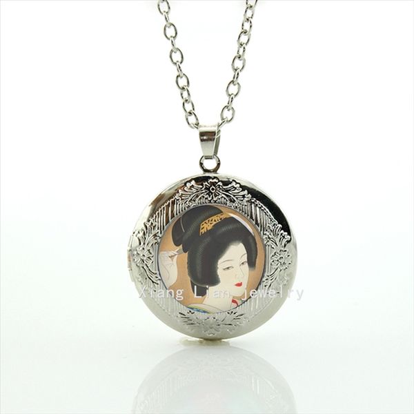 2020 fashion collier maxi necklace collares japanese beauty geisha locket necklace cool pendant wedding women jewelry t437, Silver
2020 fashion collier maxi necklace collares japanese beauty geisha locket necklace cool pendant wedding women jewelry t437, Silver