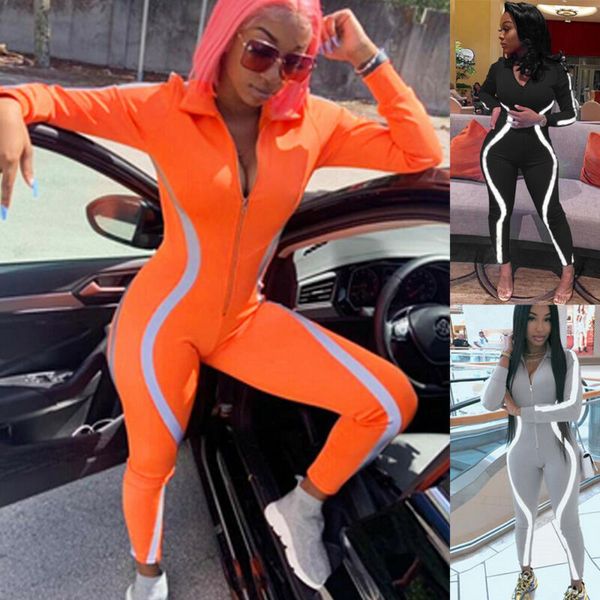 2020 autumn women reflective striped jumpsuit long sleeve v-neck zipper bodycon romper skinny ladies long pants jumpsuit, White;red
2020 autumn women reflective striped jumpsuit long sleeve v-neck zipper bodycon romper skinny ladies long pants jumpsuit, White;red