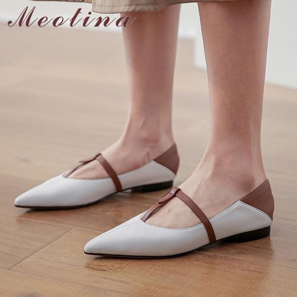 meotina real leather flats women shoes natural genuine leather flat t-strap shoes mixed colors pointed toe female size 40, Black
meotina real leather flats women shoes natural genuine leather flat t-strap shoes mixed colors pointed toe female size 40, Black