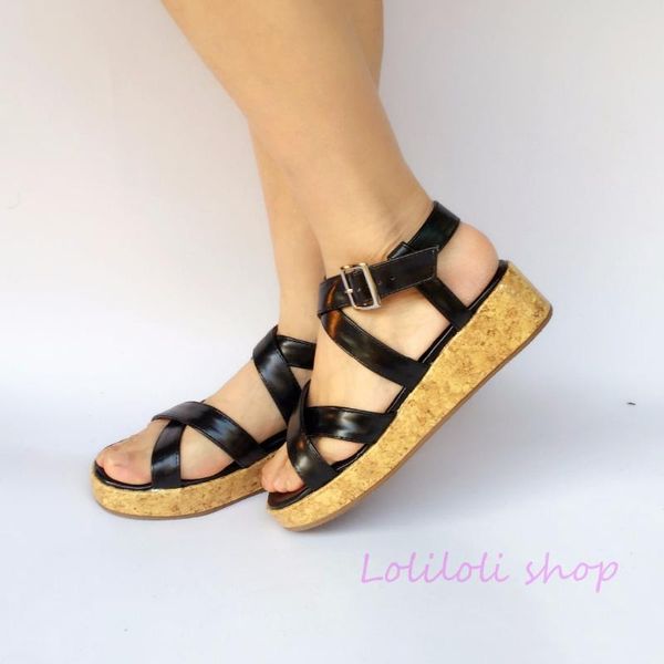 princess sweet lolita shoes loliloli yoyo japanese design custom large-size black pu flat platform sandals an4101
princess sweet lolita shoes loliloli yoyo japanese design custom large-size black pu flat platform sandals an4101