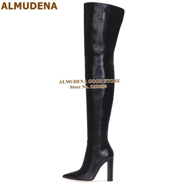 almudena chunky heels over the knee boots black nude matte leather pointed toe thigh high boots zipper long size34-46 shoe
almudena chunky heels over the knee boots black nude matte leather pointed toe thigh high boots zipper long size34-46 shoe
