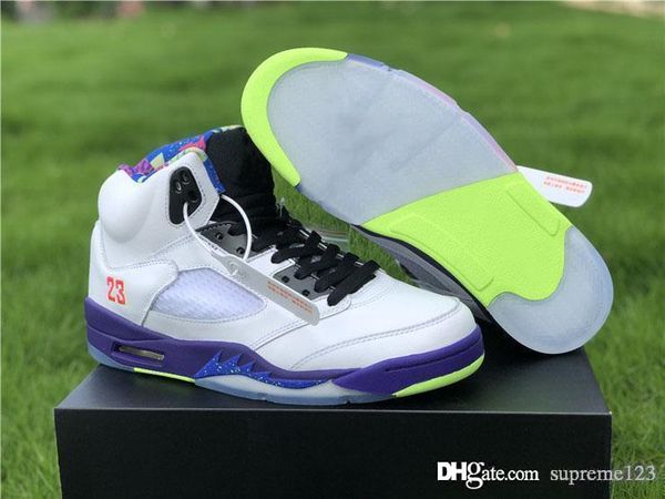 new release air authentic 5 alternate bel-air basketball shoes 5s white retro sneakers court purple-racer pink-ghost green men sports shoes 
new release air authentic 5 alternate bel-air basketball shoes 5s white retro sneakers court purple-racer pink-ghost green men sports shoes