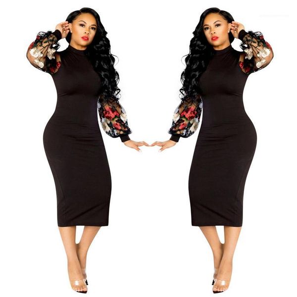 womens designer dresses embroidery floral printed female dress elegant casual womens apparel, Black;gray
womens designer dresses embroidery floral printed female dress elegant casual womens apparel, Black;gray