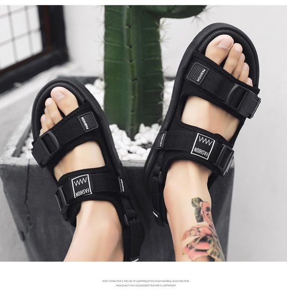 men's summer sandals fashion personality students outdoor sandals shoes thick bottom breathable beach shoes, Black
men's summer sandals fashion personality students outdoor sandals shoes thick bottom breathable beach shoes, Black