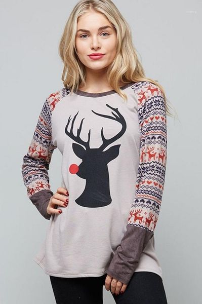 tshirts fashion autumn elk printed long sleeve crew neck loose christmas women clothing christmas women designer, White
tshirts fashion autumn elk printed long sleeve crew neck loose christmas women clothing christmas women designer, White