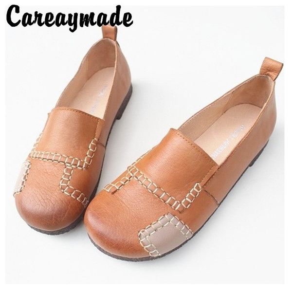 careaymade-real leather flat soft sole shoes pure original hand-made single head leather shallow mouth retro women's shoes, Black
careaymade-real leather flat soft sole shoes pure original hand-made single head leather shallow mouth retro women's shoes, Black