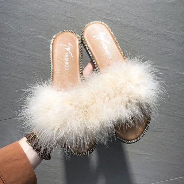 summer artificial ostrich fur slippers women outdoor beach sandals indoor flat shoes woman fur slides fluffy ladies slippers, Black
summer artificial ostrich fur slippers women outdoor beach sandals indoor flat shoes woman fur slides fluffy ladies slippers, Black