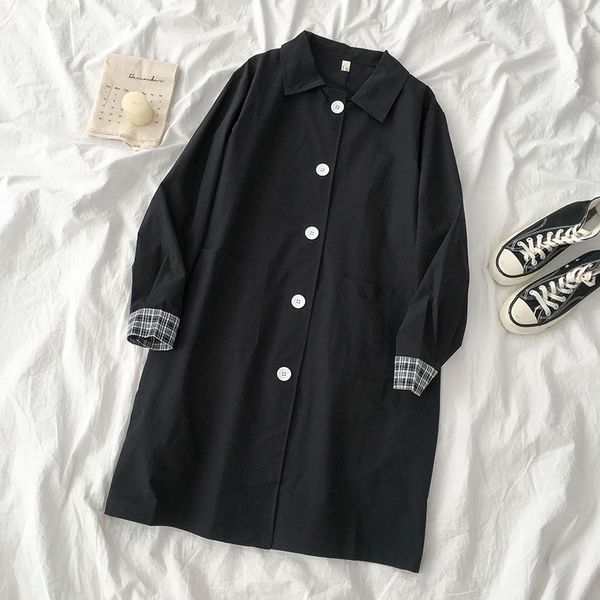 women's trench coats 2021 fashion women coat solid sinkle breasted loose knee-length office lady long outwear, Tan;black
women's trench coats 2021 fashion women coat solid sinkle breasted loose knee-length office lady long outwear, Tan;black