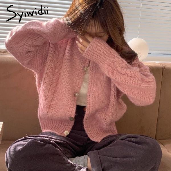 syiwidii sweater women casual fashion street style cardigan women knit sweaters winter clothes pink green khaki v-neck new, White
syiwidii sweater women casual fashion street style cardigan women knit sweaters winter clothes pink green khaki v-neck new, White