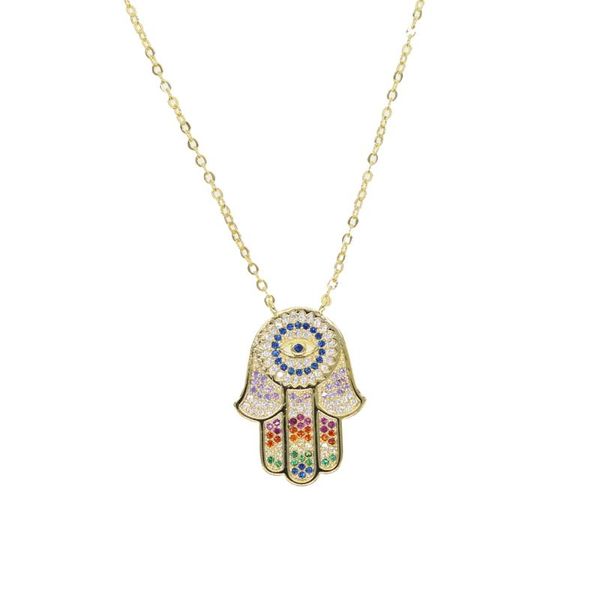 chains 2021 summer fashion colorful lucky evil eye hamsa hand pendant necklace for women paved rainbow cz gold color jewelry gifts, Silver
chains 2021 summer fashion colorful lucky evil eye hamsa hand pendant necklace for women paved rainbow cz gold color jewelry gifts, Silver
